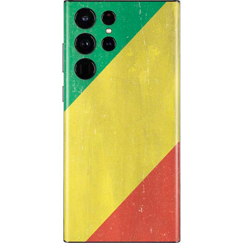 Republic of the Congo Flag Distressed Galaxy S22 Ultra Skin